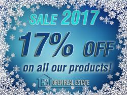 New Year Sales 2017: create your real estate website with 17% discount